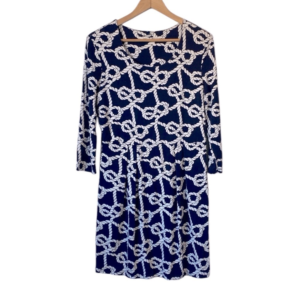 Gerry Weber nautical rope scoop neck knee length dress Size Medium